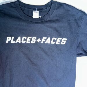 Places Plus Faces Places + Faces Logo T-Shirt Short Sleeve Black Medium